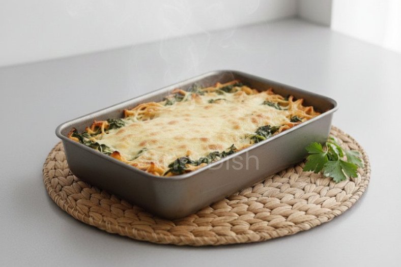 Spinach Baked Noodles