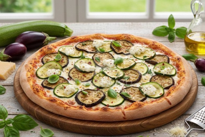 Patlıcanlı Kabaklı Pizza