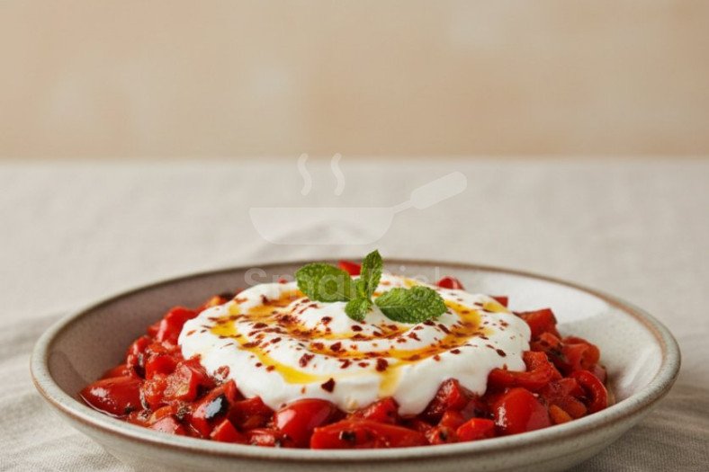 Roasted Pepper Salad With Yogurt