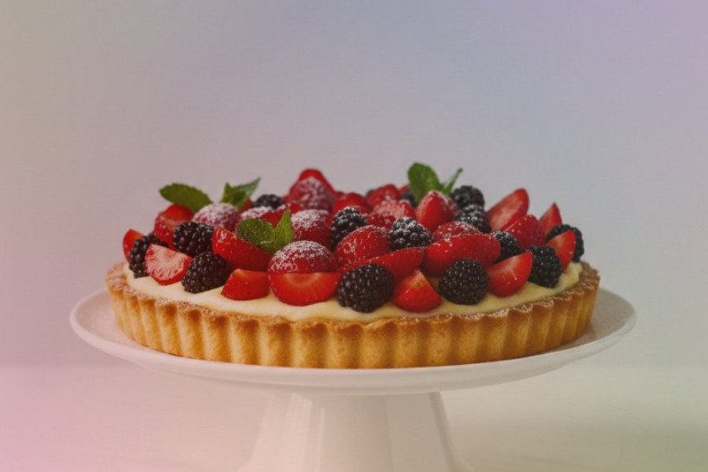 Çilekli Ve Karadutlu Tart