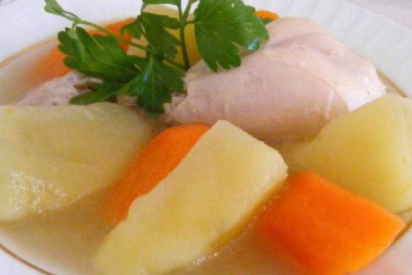 Boiled Ginger Chicken With Vegetables