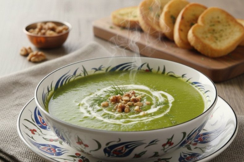 Zucchini Soup With Walnuts
