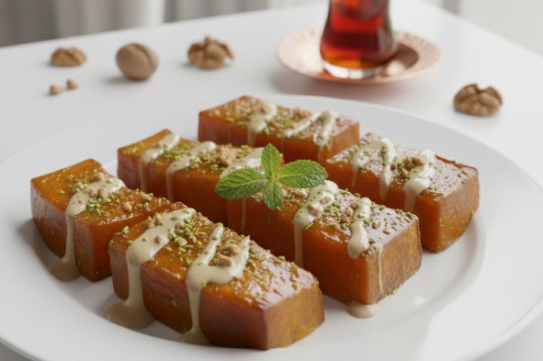 Pumpkin Dessert With Tahini