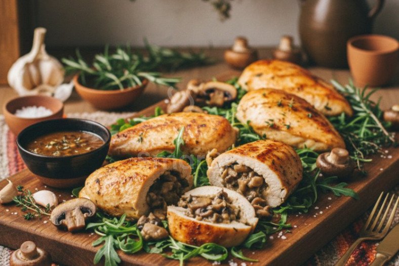 Mushroom Stuffed Chicken