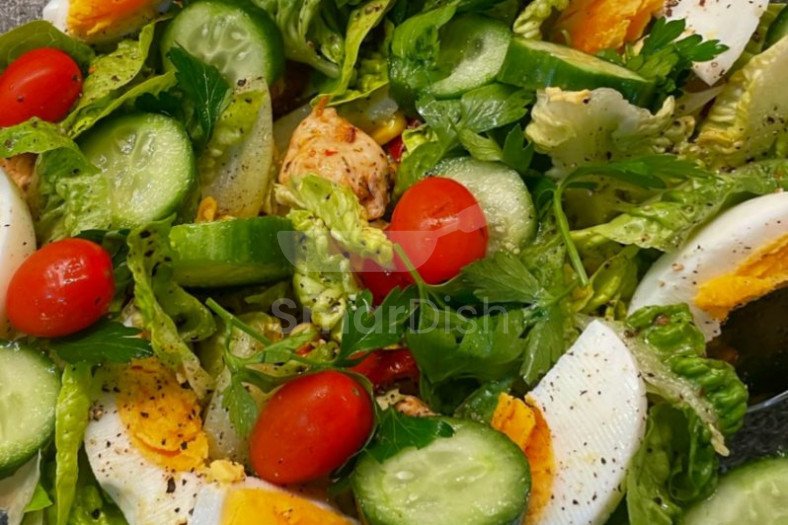 Protein Salad With Chicken Eggs Protein Salad With Chicken Eggs