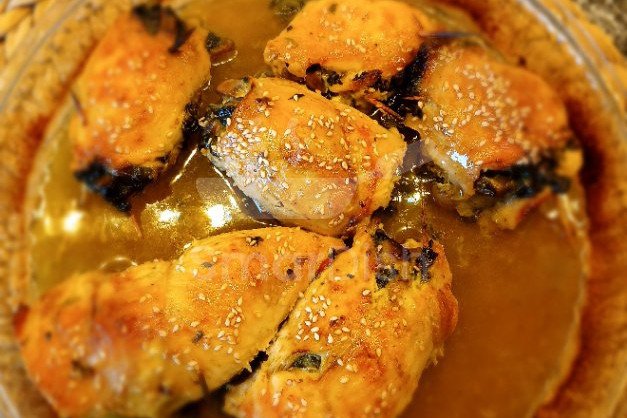 Mantarlı Ispanaklı Piliç Sarma Mantarlı Ispanaklı Piliç Sarma