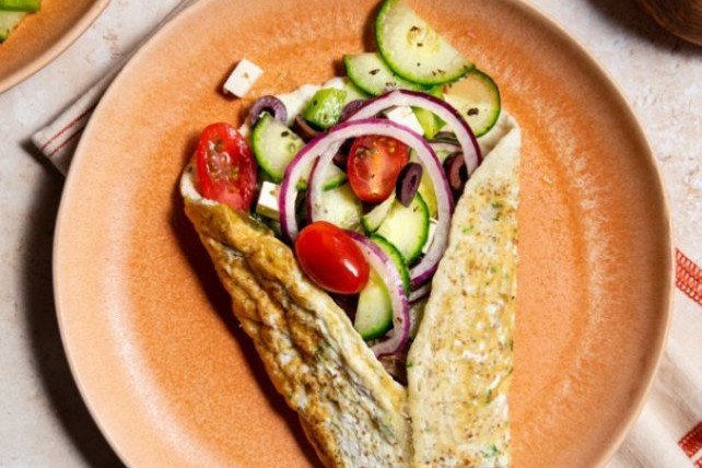 Greek Cucumber Omelet Wrap