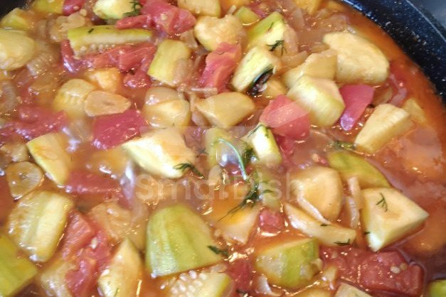 Summer Pumpkin With Tomato