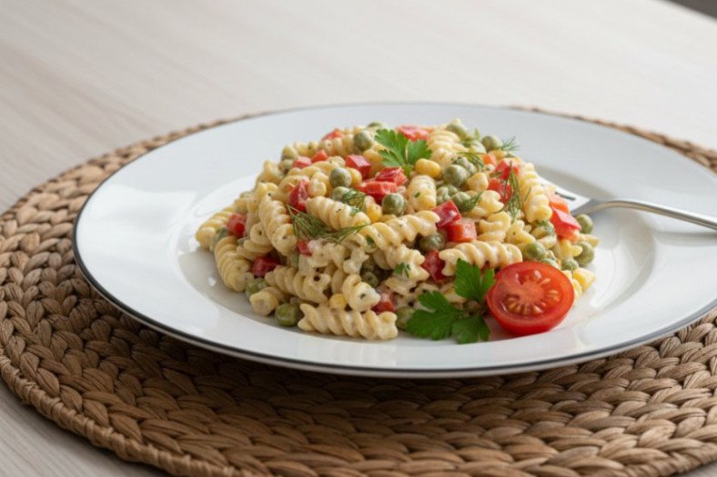 Garnitürlü Makarna Salatası
